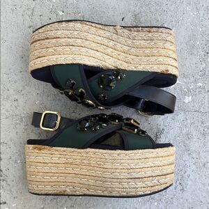 Marni Bejeweled Platform Sandals